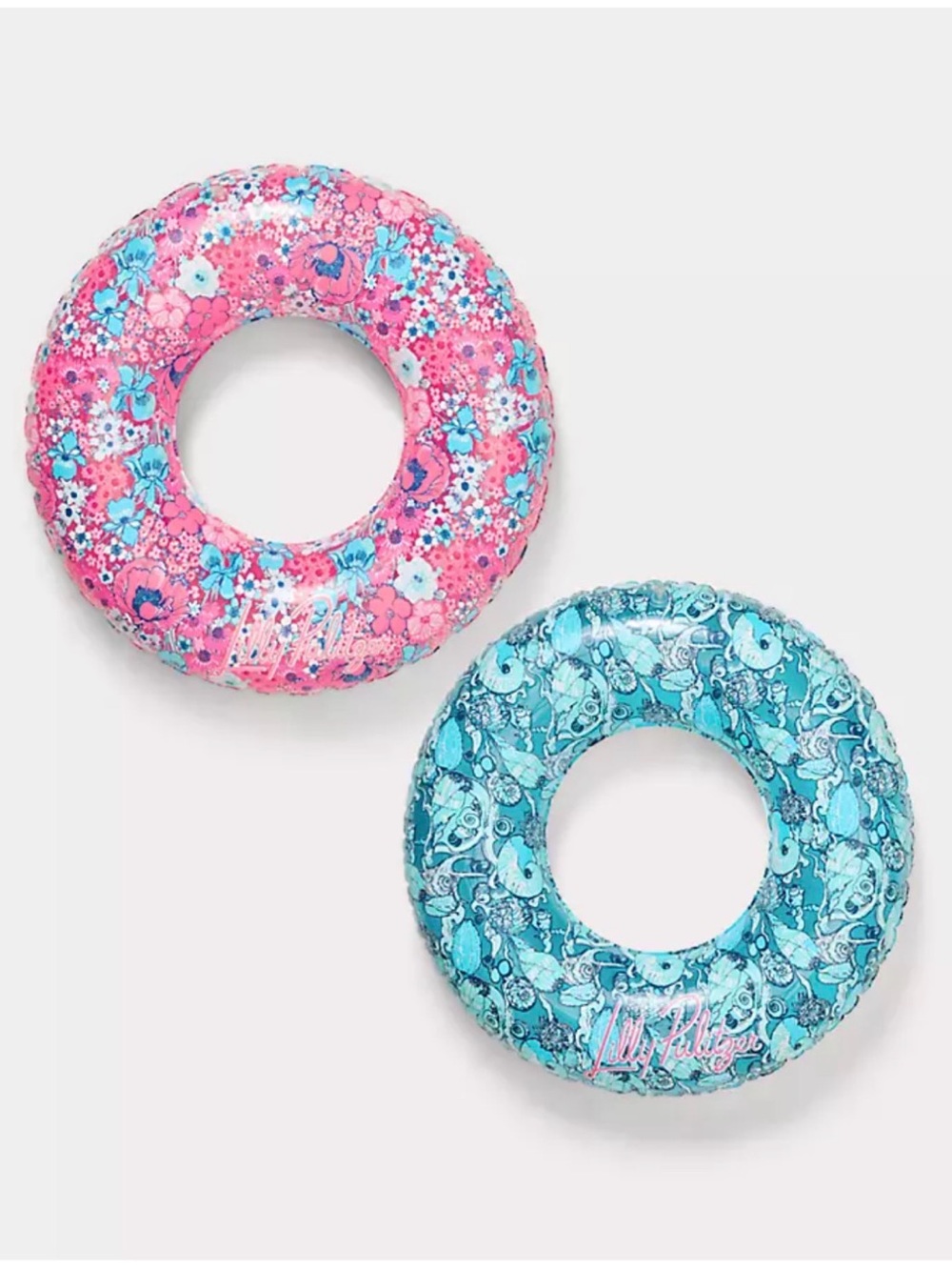 Lilly Pulitzer Light Blue and Pink Pool Floats